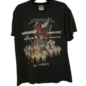 Vintage Y2K Summer Sanitarium 2003 Metallica Limp Bizkit Linkin Park Shirt L